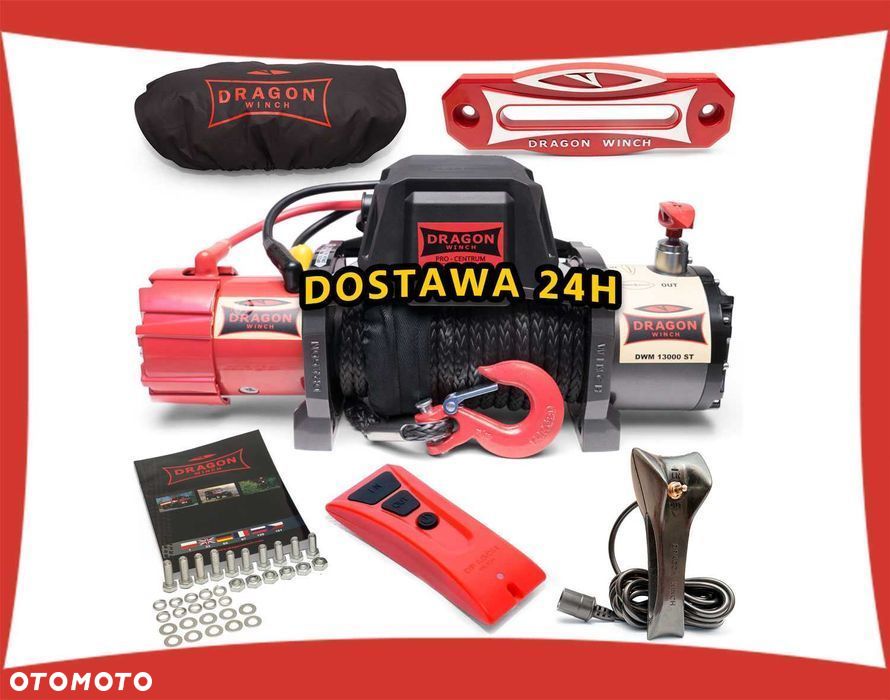 6T/12T Wyciągarka 12V elektryczna wciągarka lawety linowa syntetyczna