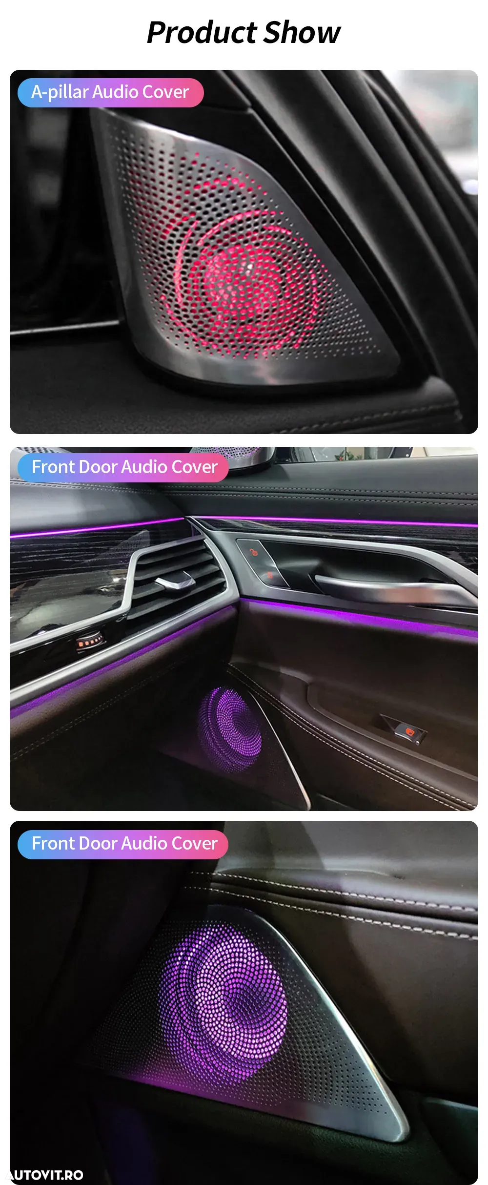 set capace boxe bowers and wilkins BMW seria7 G11 G12 capace interior Bowers & Wilkins BMW G11 set complet BMW G11 2015-2022  plug and play BMW seria7- 2015-2022 - 11