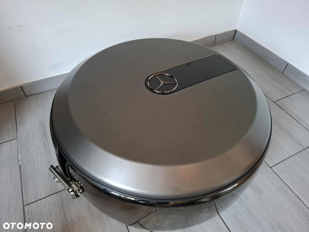 OSŁONA KOŁA ZAPASOWEGO DEKIEL MERCEDES G KLASA W463 OBUDOWA OBEJMA ZŁOTY CHROM IDEALNY STAN - 4