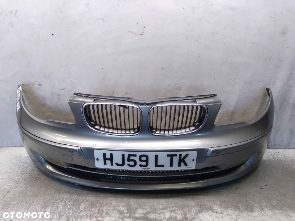 ^ ZDERZAK PRZÓD PRZEDNI BMW E87 LIFT FL SERIA 1 BLUE WATER BŁĘKITNY PDC CZUJNIKI HALOGENY - 1