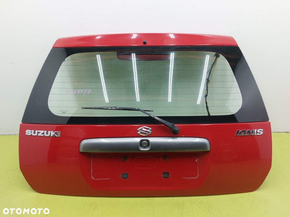 Klapa tył tylna BAGAŻNIKA SUZUKI IGNIS I 2000-2006 ZR8 CZERWONA ŁADNA - 1