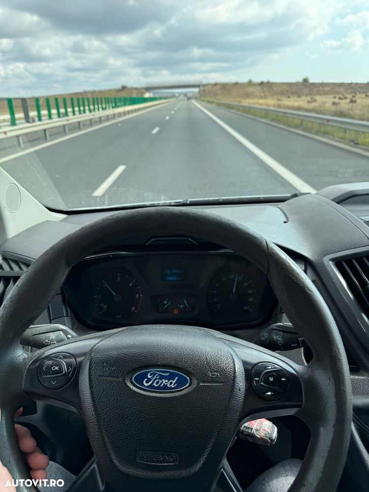 Ford Transit 2016 2.2 Punte Dubla L4 L5 XL XXL Bena 5.5m lunga TVA luata din reprezentanța Ford RO Km reali carte service Istoric Fără probleme Bena Aluminiu Dokka Camioneta NU Mercedes Sprinter VW crafter Boxer Pick-Up 4 bucăți disponibile diferite marim - 9
