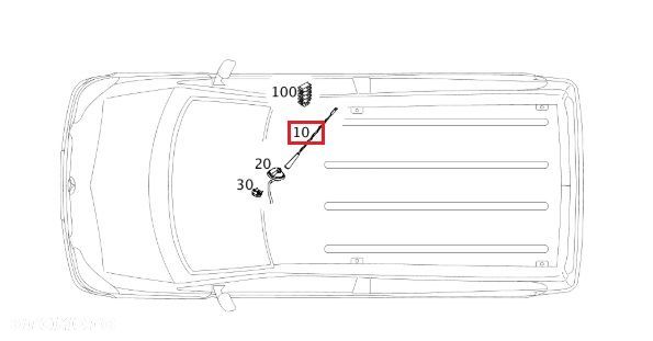 MERCEDES CITAN W415 Antena pret antenowy M5 ORYGINAL - 2