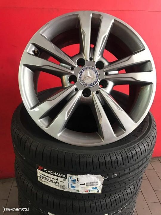 Jantes 17 Originais Mercedes CLA / C / E Antracite Polida c/ pneus - 1