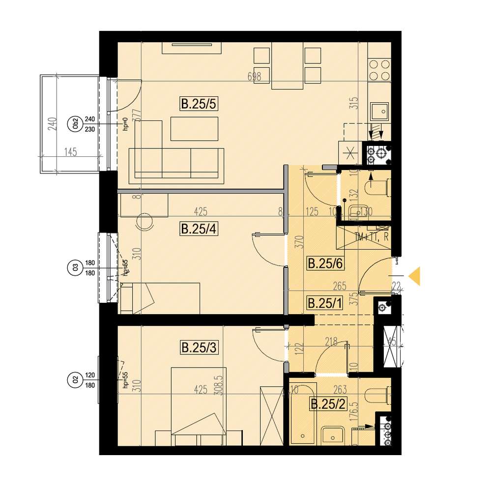 Mieszkanie B25, 66.82 m2, komfort blisko Rzeszowa!