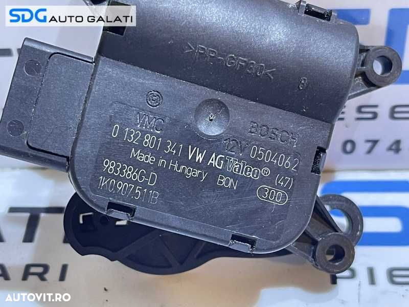 Motoras Dreapta Grila Clapeta Clapete Aeroterma Skoda Superb 2 2008 - 2015 Cod 1K0907511B 0132801341 [D0649] - 3