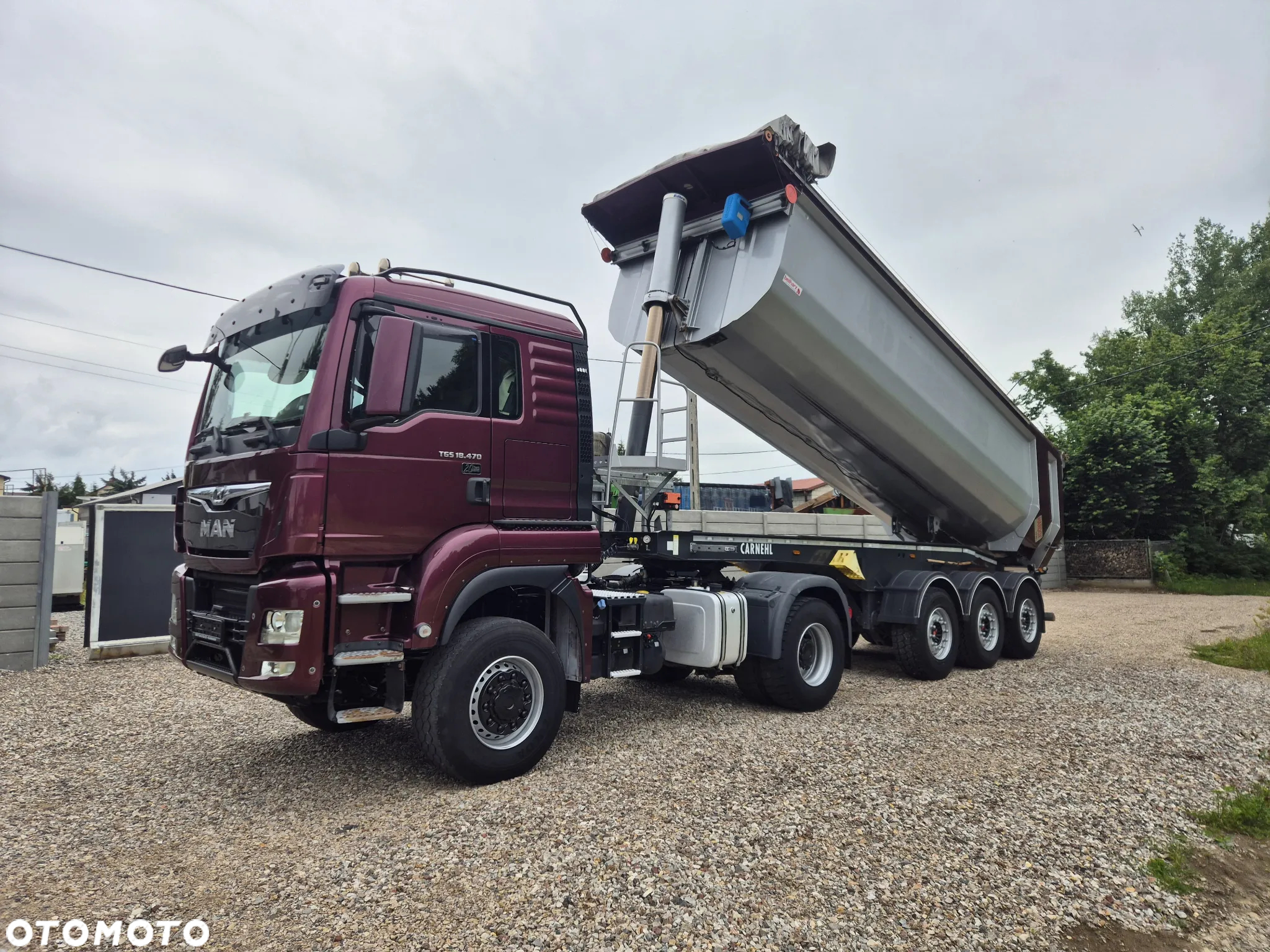 MAN TGS 18.470 4X4 Reduktor Most Zestaw Patelnia Wywrotka Euro6 Carnehl Ciągnik siodłowy Naczepa Hydraulika Mulda - 2