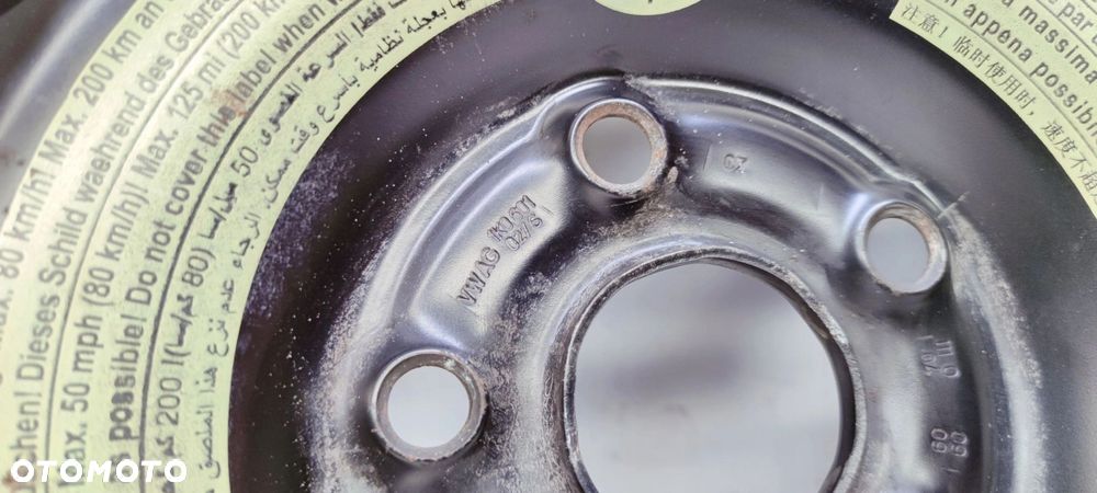 KOŁO DOJAZDOWE AUDI A3 8P VW SEAT 1K0601027S R16 - 2