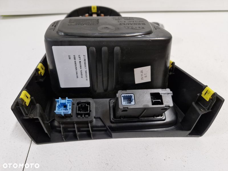 renault twingo 3 iii lift ramka lewarka tunelu usb gałka mieszek - 9