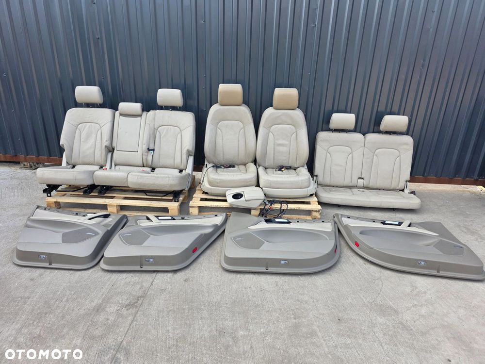 FOTEL FOTELE AUDI Q7 4L 7 OSÓB SKÓRA PODGRZEWANE MONITORY BOSE KOMPLET ! - 1