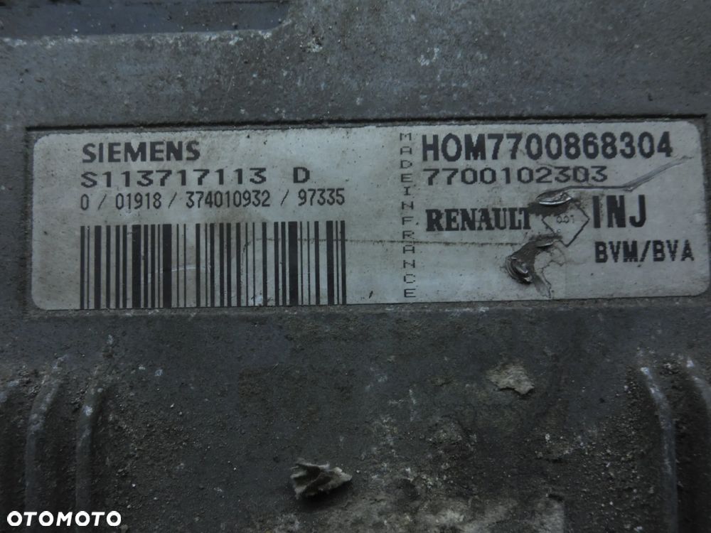 KOMPUTER STEROWNIK SILNIKA S113717113D 7700868304 7700102303 RENAULT - 2