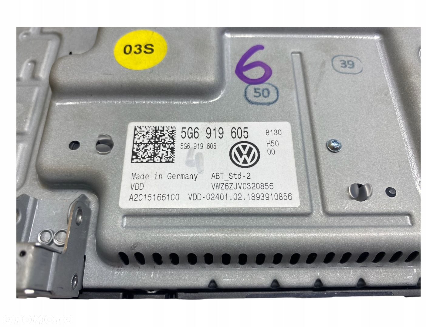 VW SKODA WYŚWIETLACZ EKRAN NAWIGACJI 5G6919605 - 7