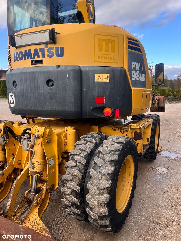 Komatsu Koparka kołowa KOMATU PW98MR-8 10ton 4x4x4 ośki skrętne Ramię 3x łamane BEZ DPF i ADBLUE 4 cyl dodatkowe wyjścia hydr Pług Podpory  2012 szybka zwinna Prosto z importu 1 właściciel Cat TEREX Liebherr Wacker Pw 98 Mr 8 11 - 35