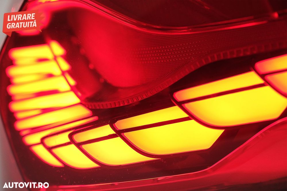 Stopuri OLED BMW Seria 4 F32 F33 F36 M4 F82 F83 (2013-03.2019) Rosu Clar cu Semnal- livrare gratuita - 6