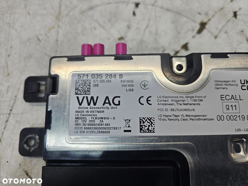 STEROWNIK MODUŁ USŁUG ONLINE AUDI A3 8Y VW SEAT SKODA 571035284B - 5