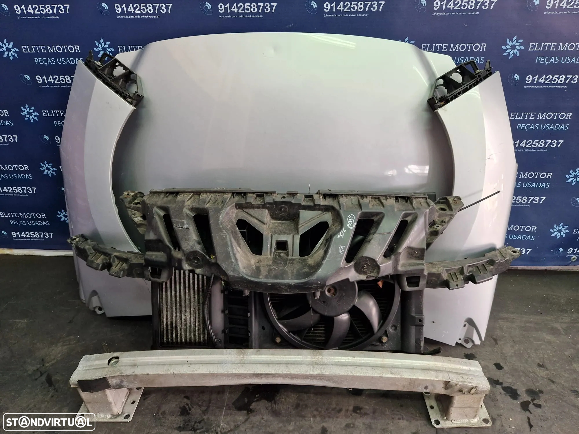 Frente completa usada PEUGEOT 308 1.6 HDI capot parachoques guardalamas oticas radiador - 6