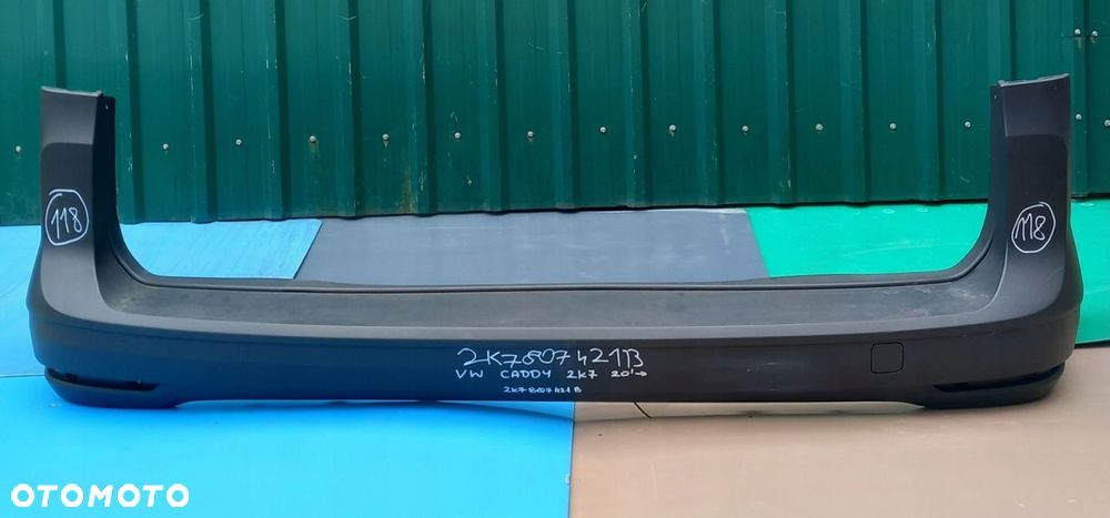 ZDERZAK TYLNY TYŁ VOLKSWAGEN VW CADDY IV MAXI 2K7807421B NOWY ORYGINAŁ - 1