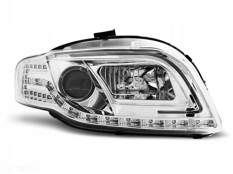 Lampy Reflektory Audi A4 B7 04-08 Led Tube Chrome - 1