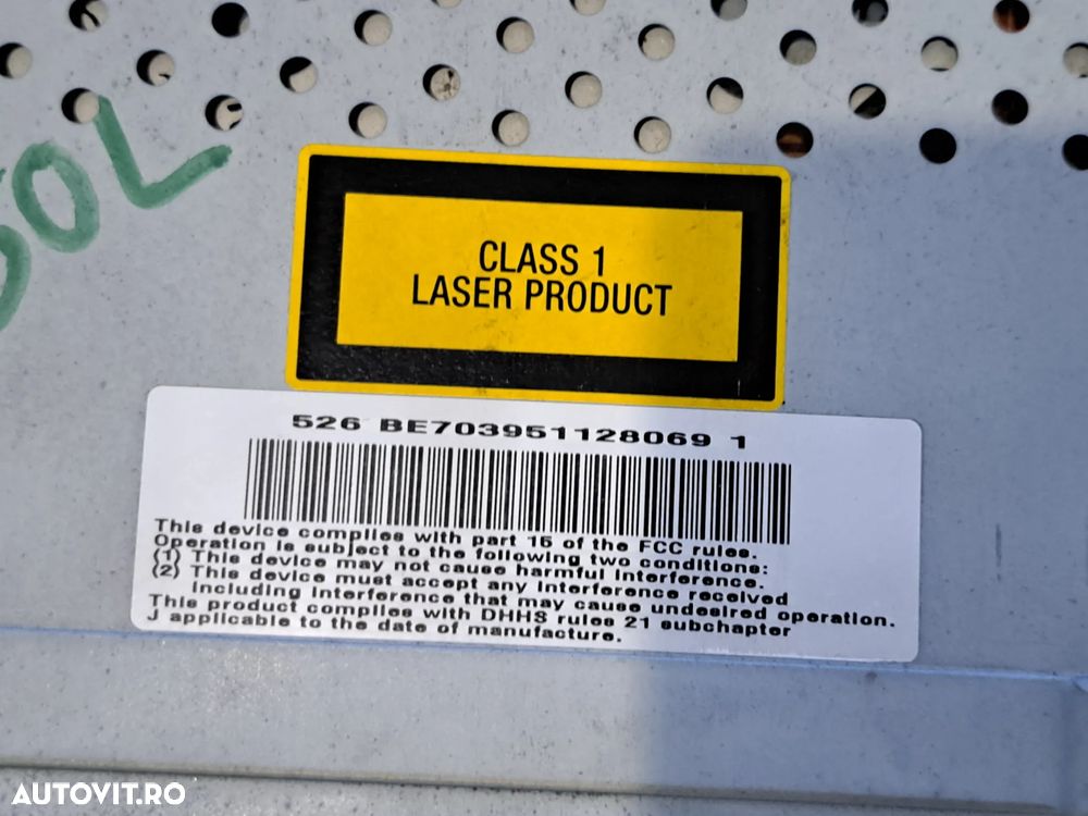 Navigatie Radio CD Originala Mercedes-Benz varianta NonFacelift E-Class W211 / CLS W219, Unitate Audio Harman Becker BE 7039 High Headunit, Cod OEM A2118202197, Model Q01 - 8