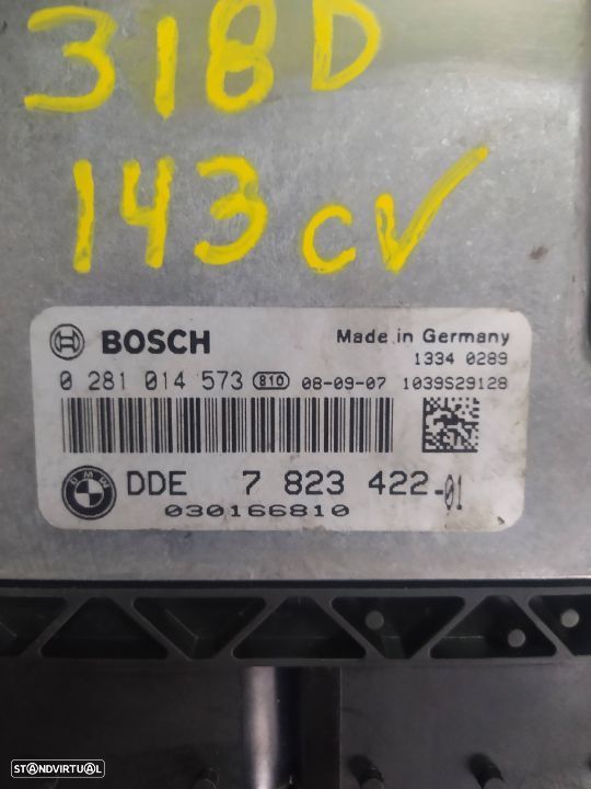 centralina BMW 318D 143cv 118D E87 E90 2009 N47D20C / DDE 7 823 422 - 0 281 014 573 - 2