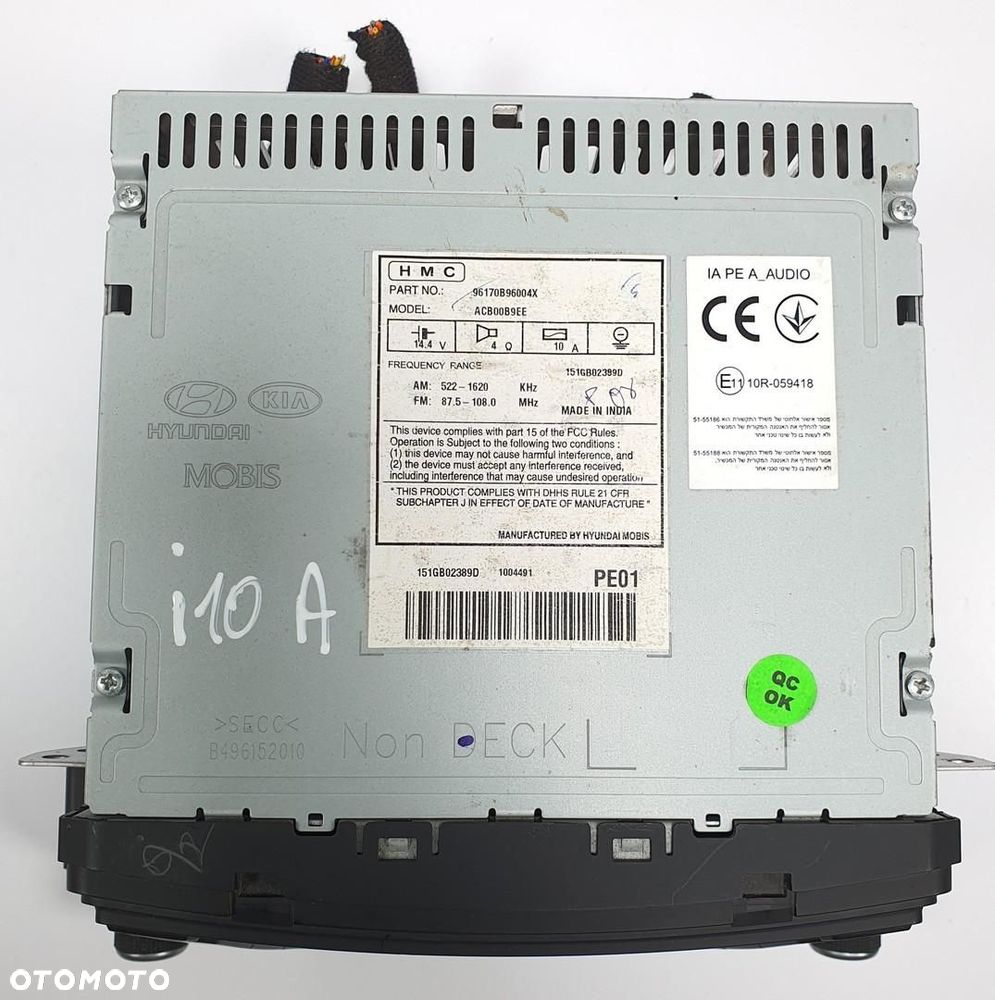 RADIO CD MP3 HYUNDAI I10 II 10R-059418 - 5