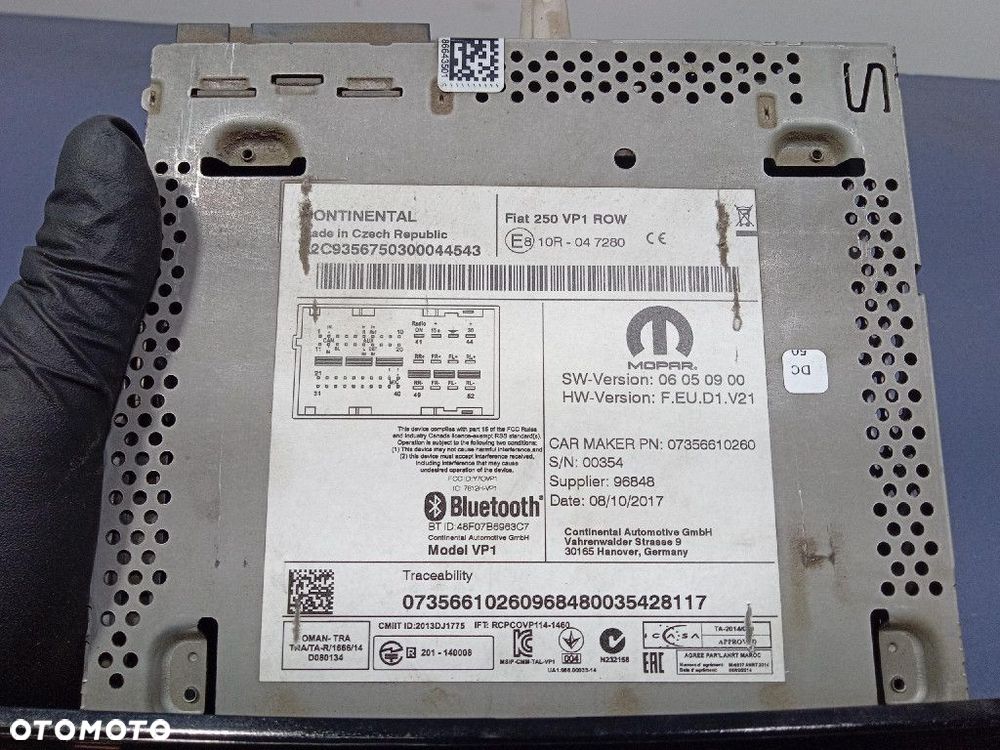 PEUGEOT BOXER II DUCATO III LIFT 14- RADIO RADIOODTWARZACZ 07356610260 - 7