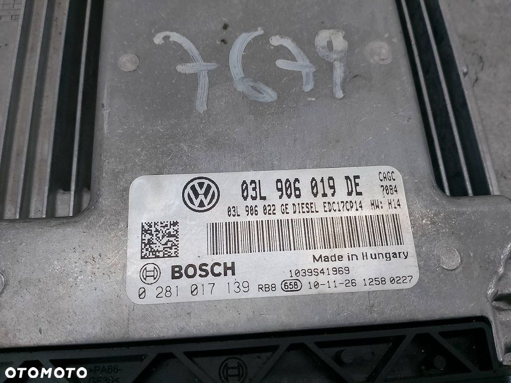 KOMPUTER, STEROWNIK SEAT EXEO 03L906019DE  0281017139  BOSCH 2.0 TDI - 2