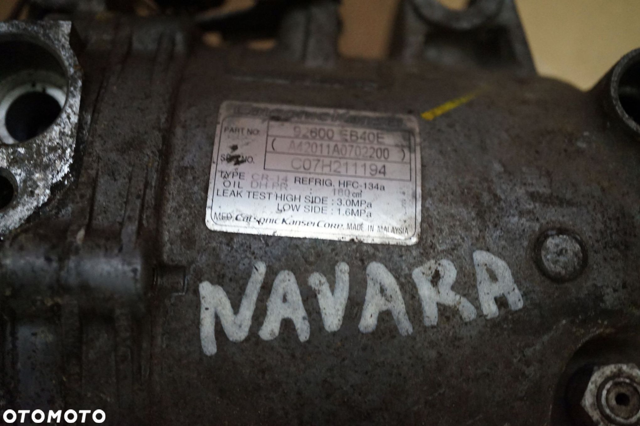 KOMPRESOR KLIMATYZACJI SPRĘŻARKA NAVARA III D40 2.5 DCI 92600-EB40E NISSAN 2005-2010 - 4