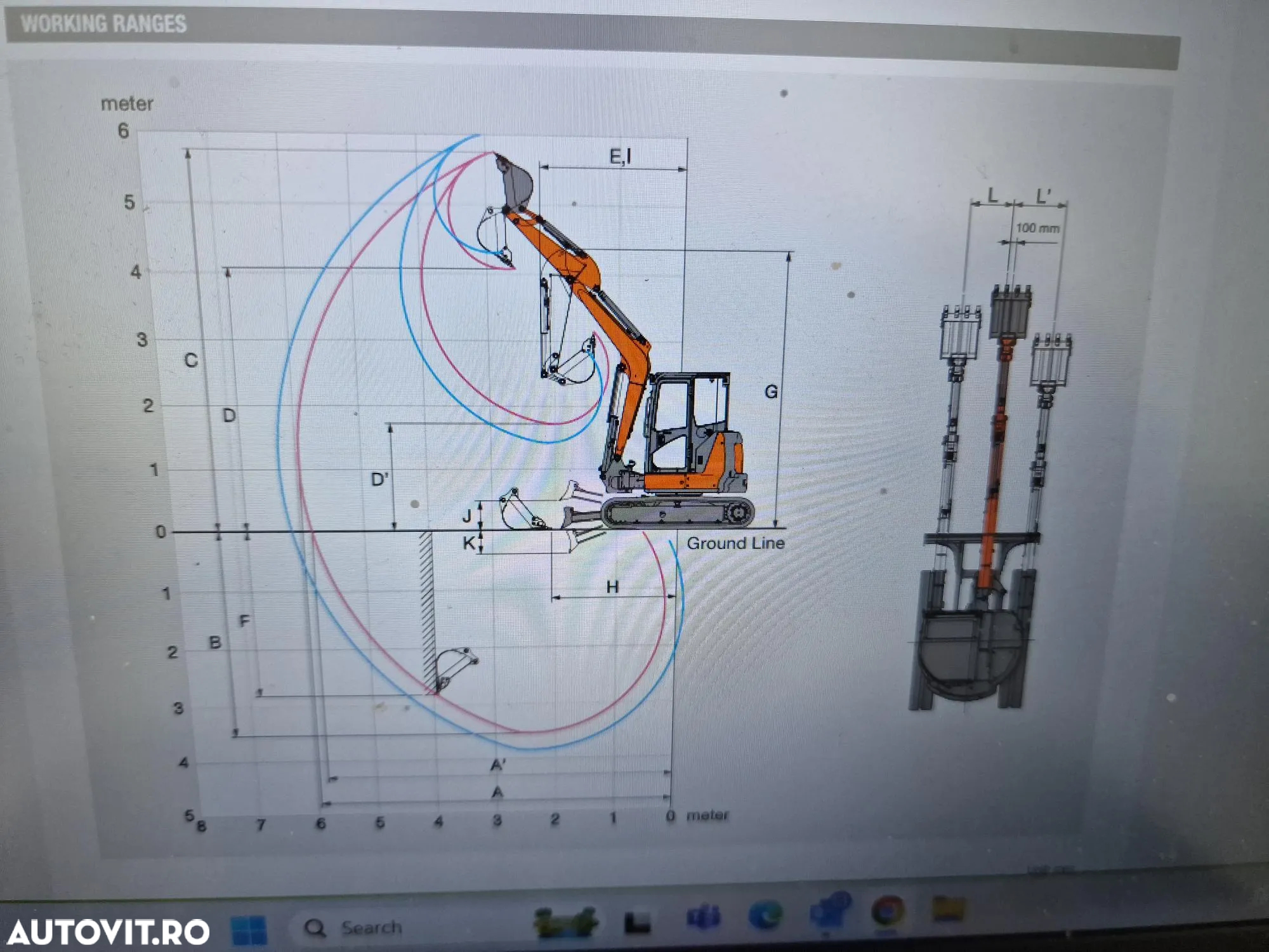 Hitachi ZX55, 5,5 tone, Cupa excavare+cupa taluz, inst picon, AC, Senile 90% ok, Computer de bord in limba romana, CA NOU, posibilitate leasing 4 ani-PROMOTIE 57900 EUR+Tva - 39