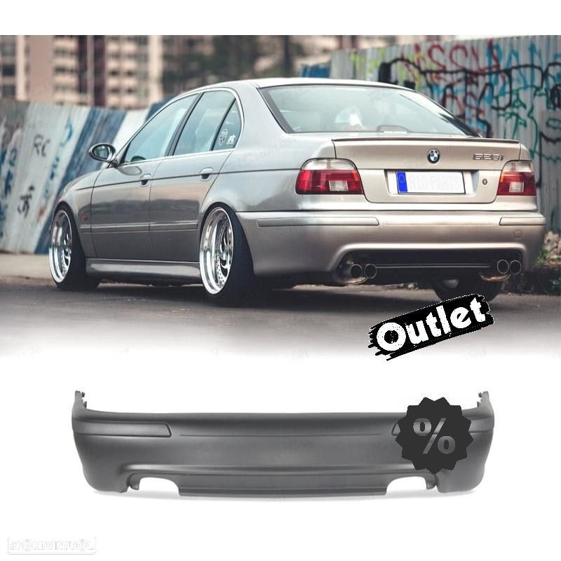 C002246C1 PARA-CHOQUES TRASEIRO BMW E39 95-03 LOOK M5 SAIDA DUPLA - 1