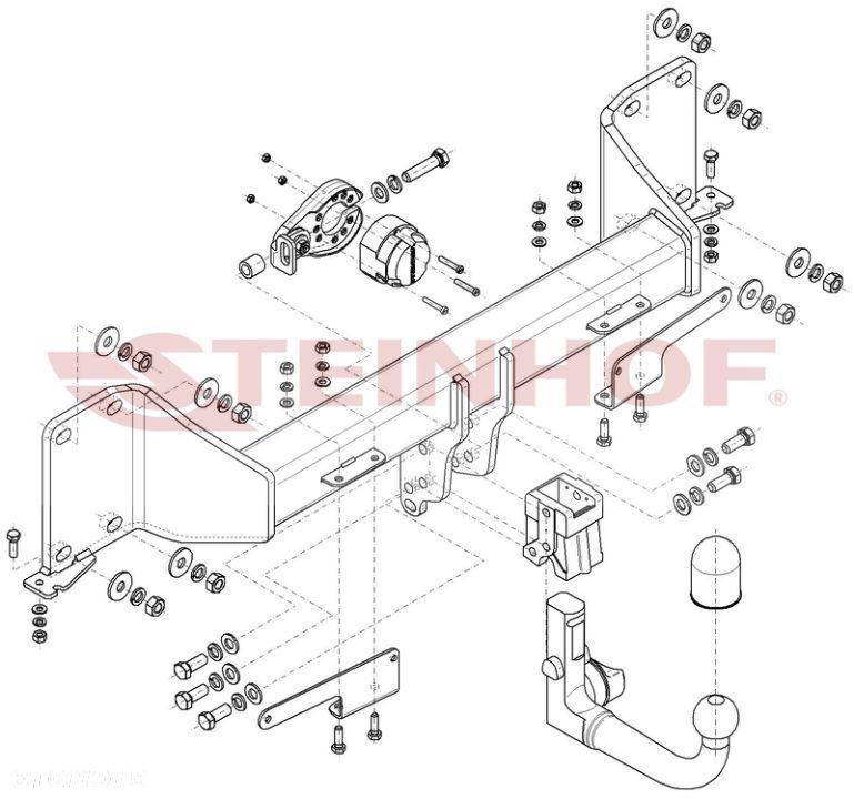 Wypinany hak holowniczy + Moduł 7 pin do BMW X6 G06 F96 od 2019 - 2