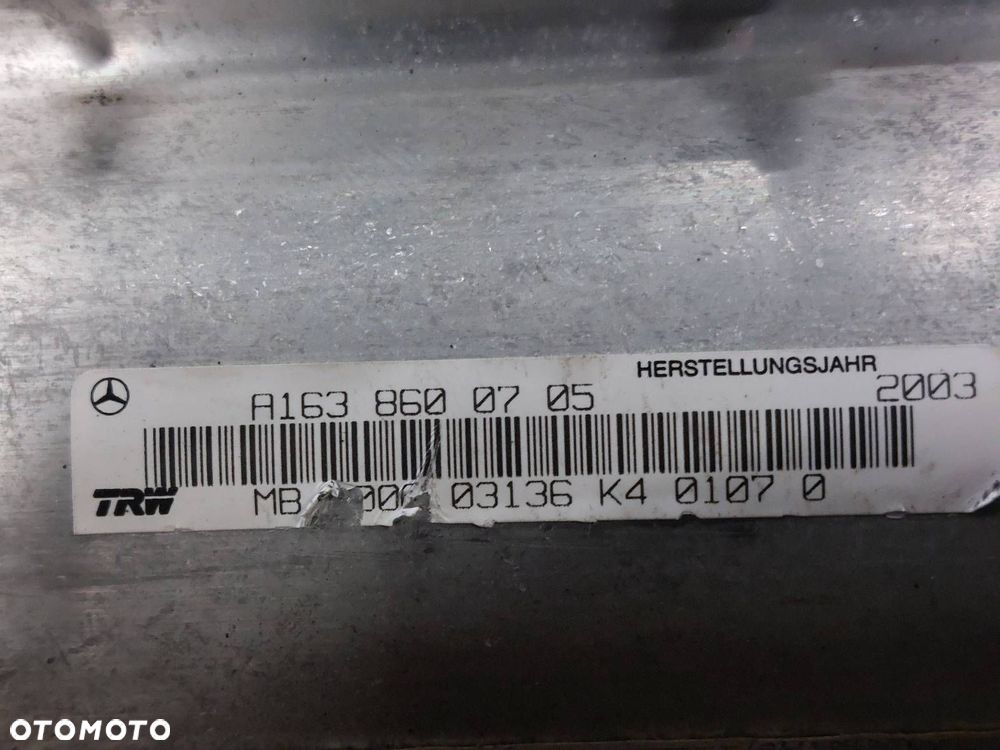 ZESTAW AIRBAG KOKPIT DESKA PODUSZKI PASY MODUŁ KURTYNY MERCEDES W163 ML - 7