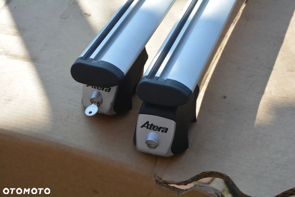 Bagażnik dachowy na relingi zintegrowane długie belki aluminiowy na klucz - 2