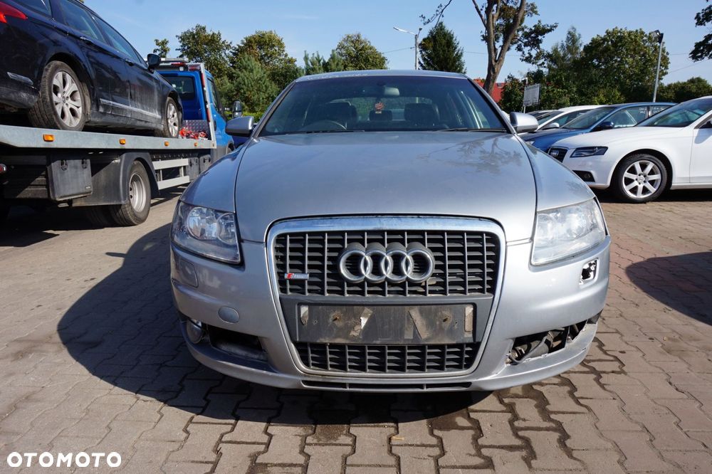 MASKA ZDERZAK BŁOTNIKI LAMPY A6 C6 LY7J S-LINE AUDI 2004-2008 SREBRNY PRZÓD KOMPLETNY - 1