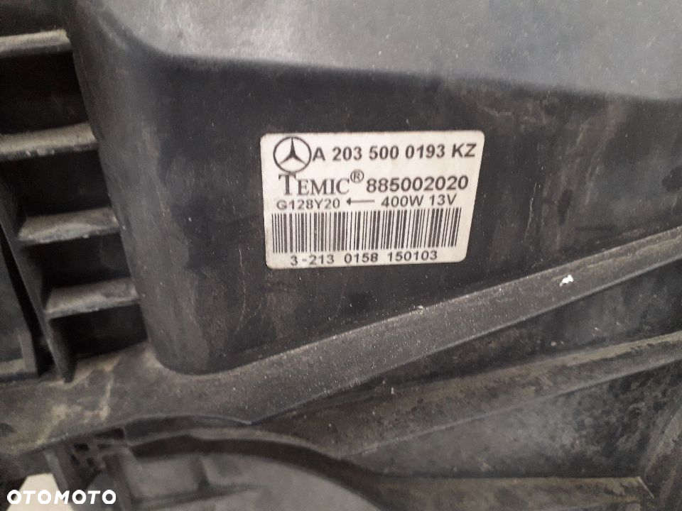 MERCEDES C KLASA W203 1.8 16V 02R. WENTYLATOR CHŁODNICE INTERCOOLER A2035000193KZ - 7