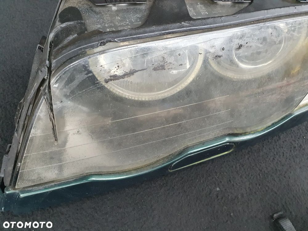 BMW E46 PRZEDLIFT REFLEKTORY LAMPY LEWA PRAWA KOMPLET EUROPA RINGI LED XENON ORYGINAŁ KOMPLETNE PRZETWORNICE KIERUNKOWSKAZY POMPKI SPRYSKIWACZY - 9