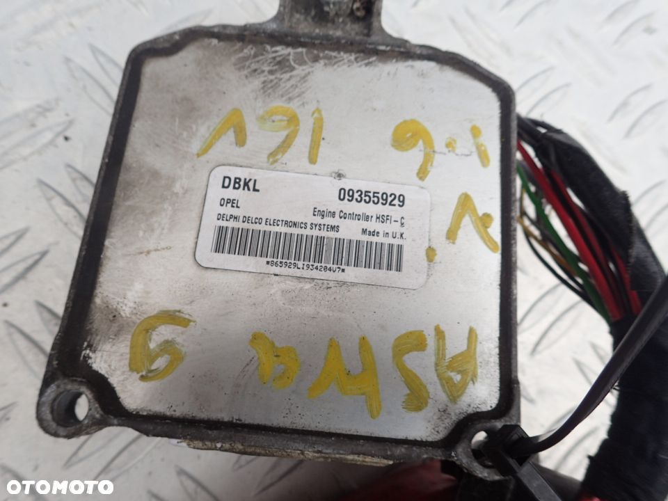 KOMPUTER IMMO STACYJKA OPEL ASTRA 1.6 16V 09355929 - 2