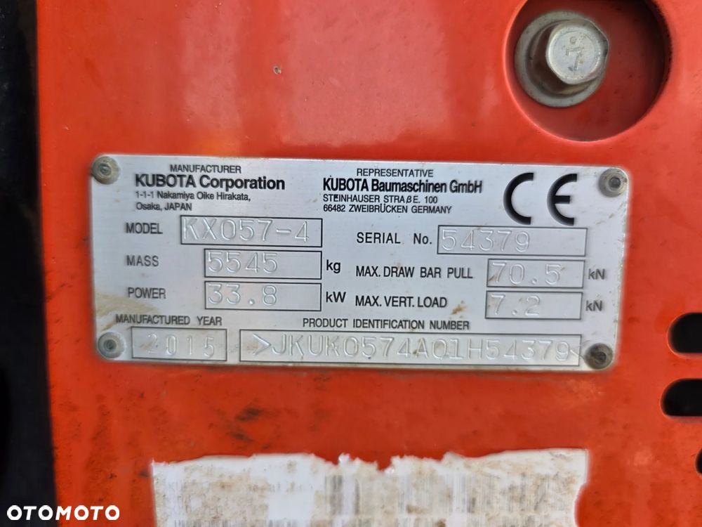 Kubota KX 057-4, 2015 ROK, 5600 MTH - 12