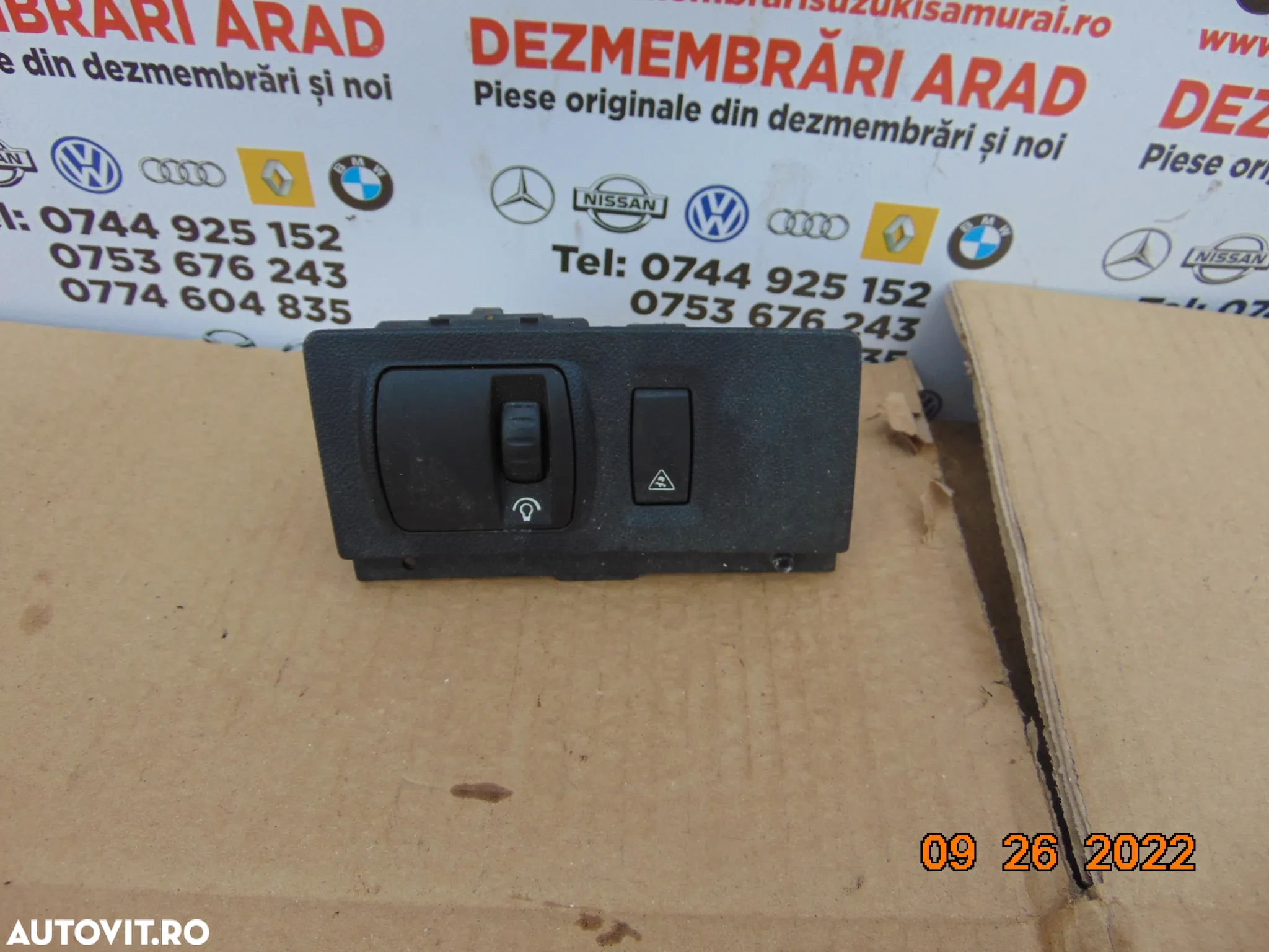 buton reglaj faruri lumini renault Latitude butoane lumini - 2