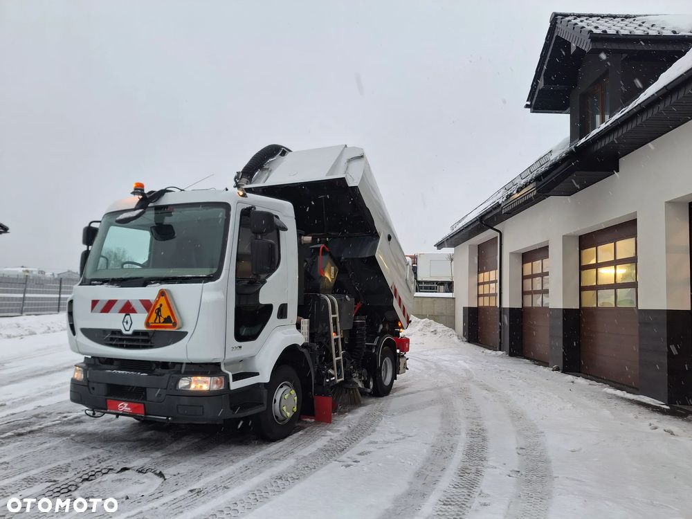 Renault Midlum 220 DXI Zamiatarka SEMAT Zoeller Johnston Szczotki L/R Obie Strony 2012r Napęd Hydrostat Euro 5 Rura Do Liści Studzienek 3873 Mth - 12