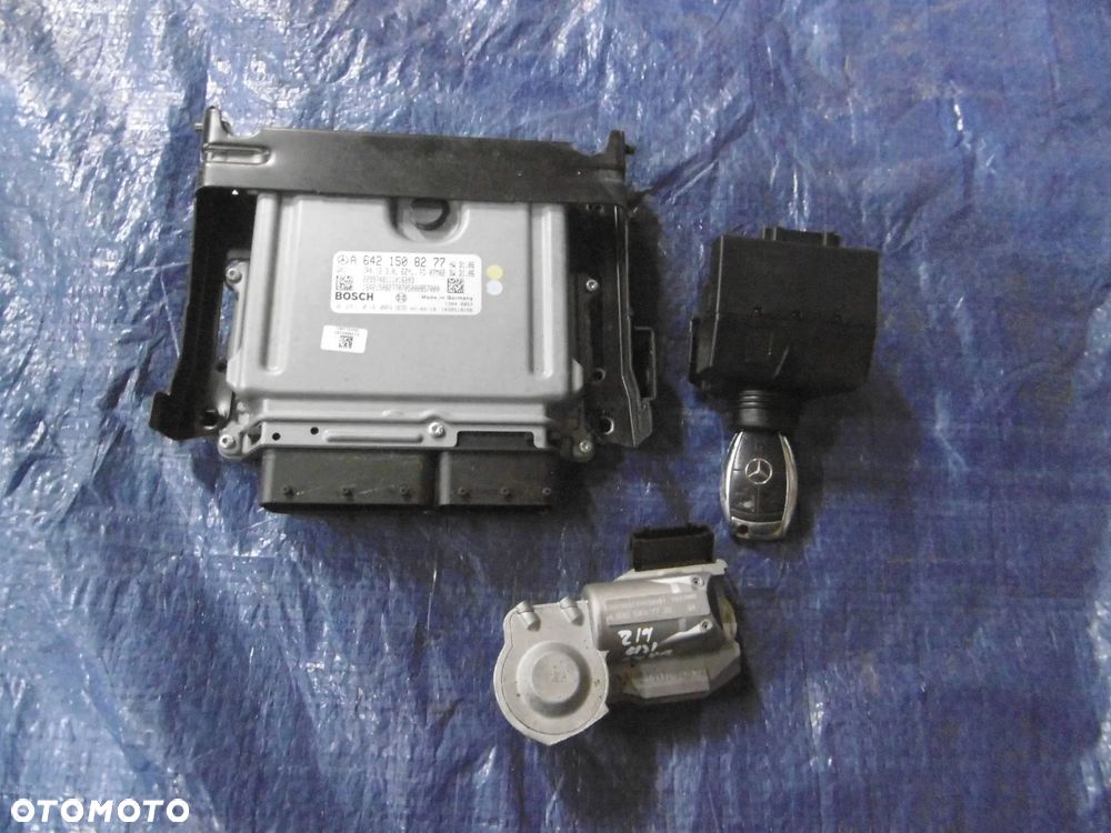 KOMPUTER STEROWNIK SILNIKA STACYJKA KLUCZYK RYGIEL ZESTAW STARTOWY DO ODPALENIA A6421508277 0281014004 A2115452308 MERCEDES CLS W219 3.0 3.2 CDI V6 642