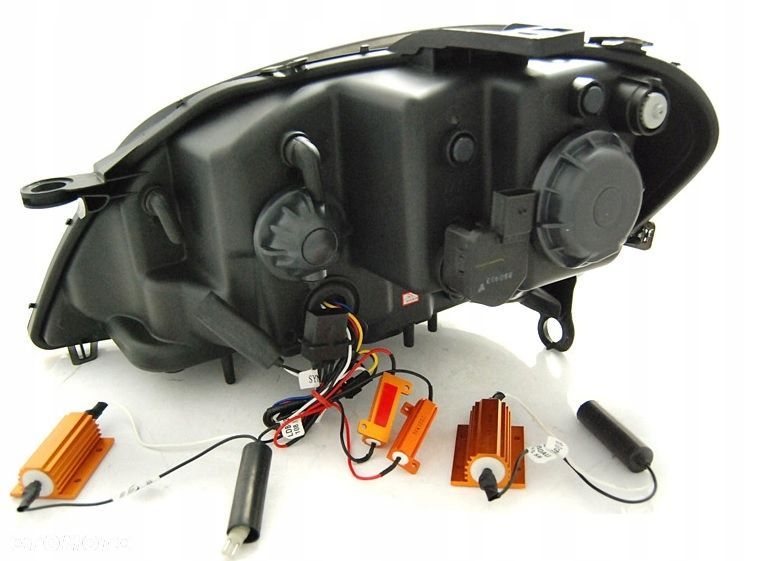 Reflektory Lampy kpl Tuning Black Czarne Soczewka Mercedes ML 164 2005-2008 - 2