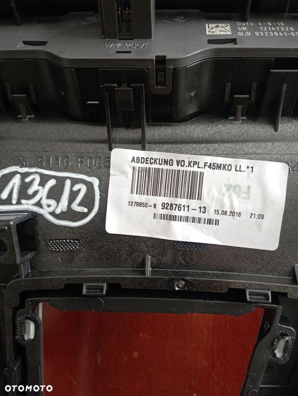 BMW F45 PANEL KLIMATYZACJI RAMKA 9287611, 9323941, 9371459 - 4
