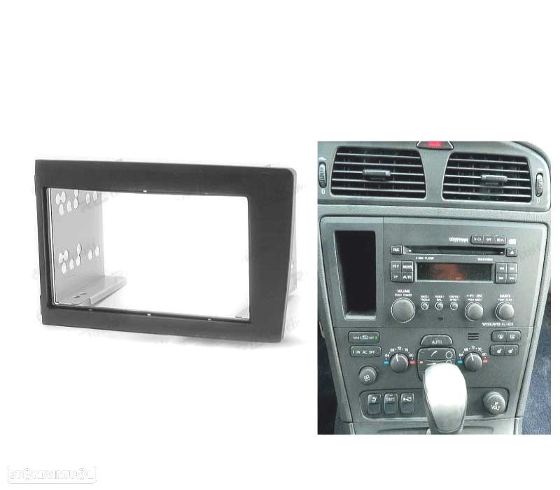 MOLDURA ADAPTADOR PRETO PARA RADIO 2-DIN PARA VOLVO S60 00-04 V70 XC70 01-04 - 3