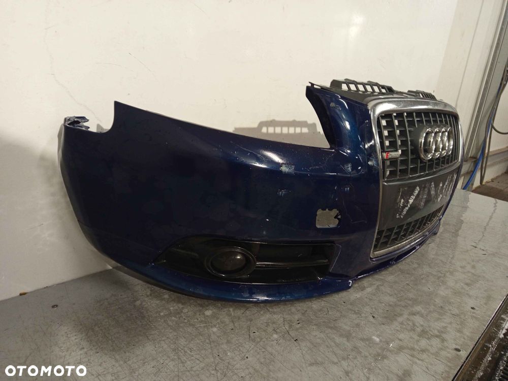 + ZDERZAK PRZÓD PRZEDNI AUDI A3 8P LIFT FL S LINE S3 8P LZ5A GRANAT GRANATOWY HALOGENY DO NAPRAWY ! - 2