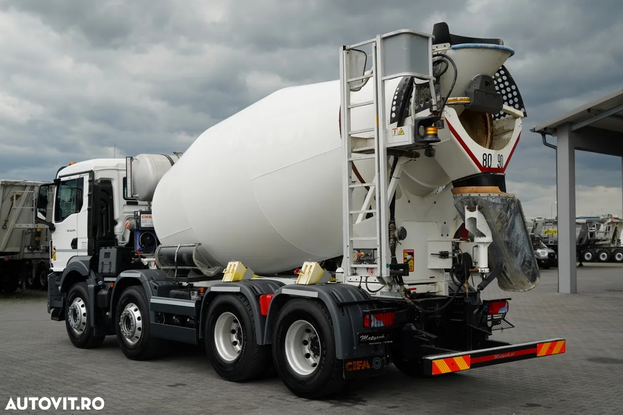 MAN TGS 32.470 / 8X4 / BETONIERĂ / 9 M3 / CIFA / JANTE DIN ALIAJ / EURO 6 / CONTRACT DE SERVICE POST-SERVICE - 3