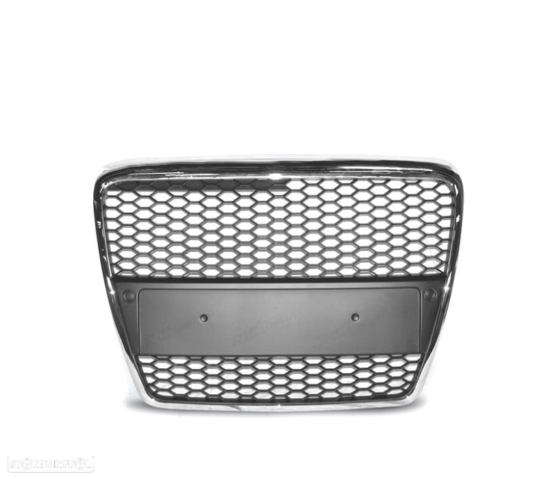 GRELHA FRONTAL AUDI A6 4F 04-08 LOOK RS6 CROMADA - 2