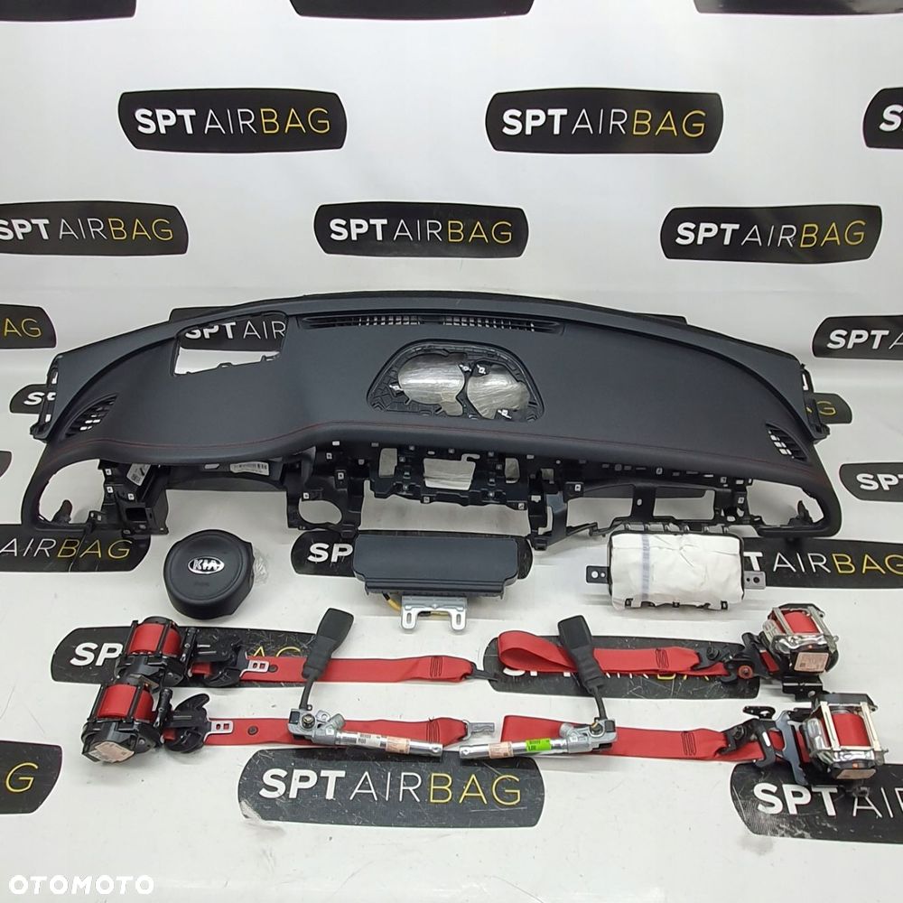 KIA STINGER DESKA ROZDZIELCZA KONSOLA KOKPIT PULPIT PODUSZKI AIRBAG AIR BAG PASY KIT SET - 1