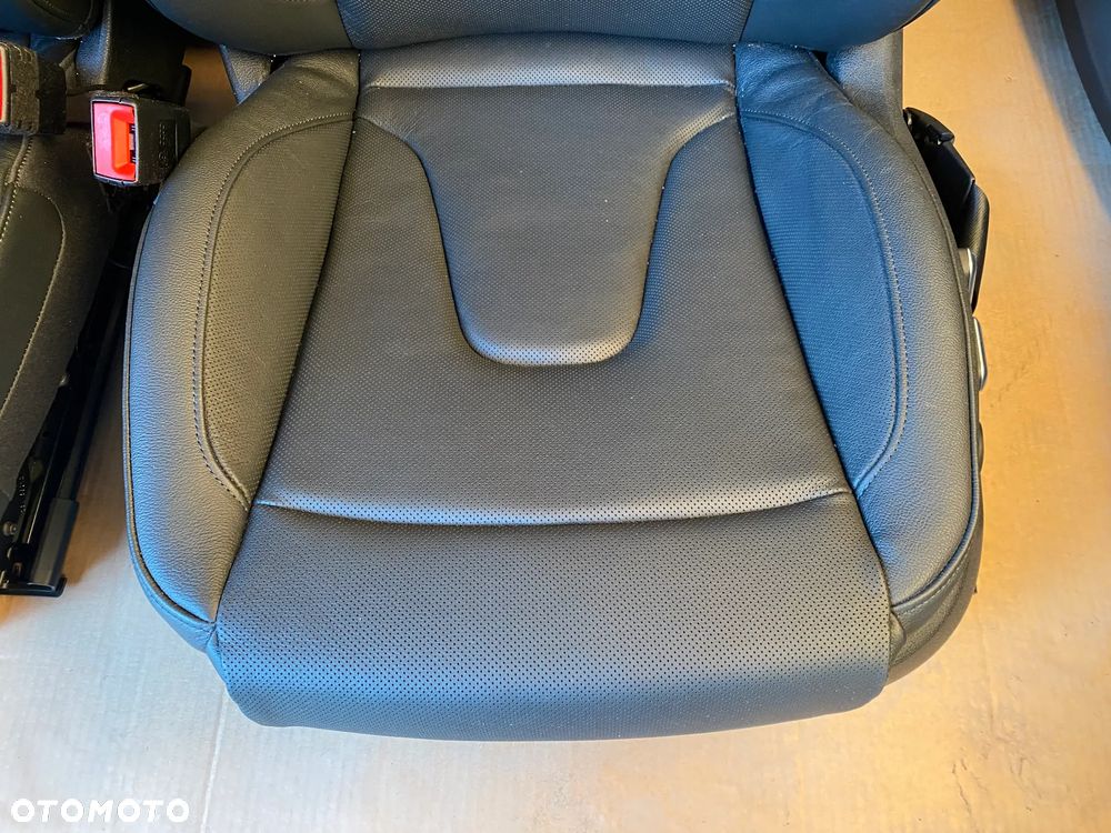 Audi A5 8T lift Sportback S-Line Fotel fotele czarne lub brązowe kanapa boczki  N5W Skórzany Milano grzane wentylowane 28km - 4