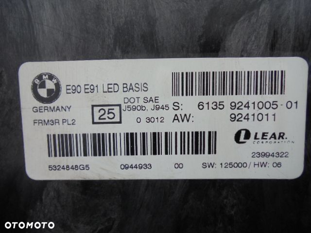 moduł świateł bmw e90 e91 LED BASIS 9241005-01 - 1
